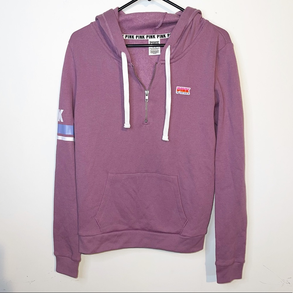 PINK Victoria’s Secret Purple Zip up Sweatshirt Pullover medium